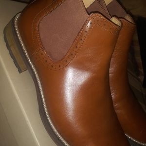 JOSEPH ABBOUD HALF BOOTS, 11D, TAN